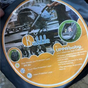 UPPAbaby Bubble Infant Car Seat Protector - Navy/Orange